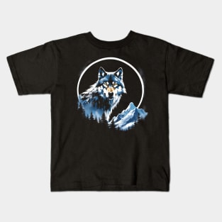 Wolf Art Nature Lover Fantasy Kids T-Shirt